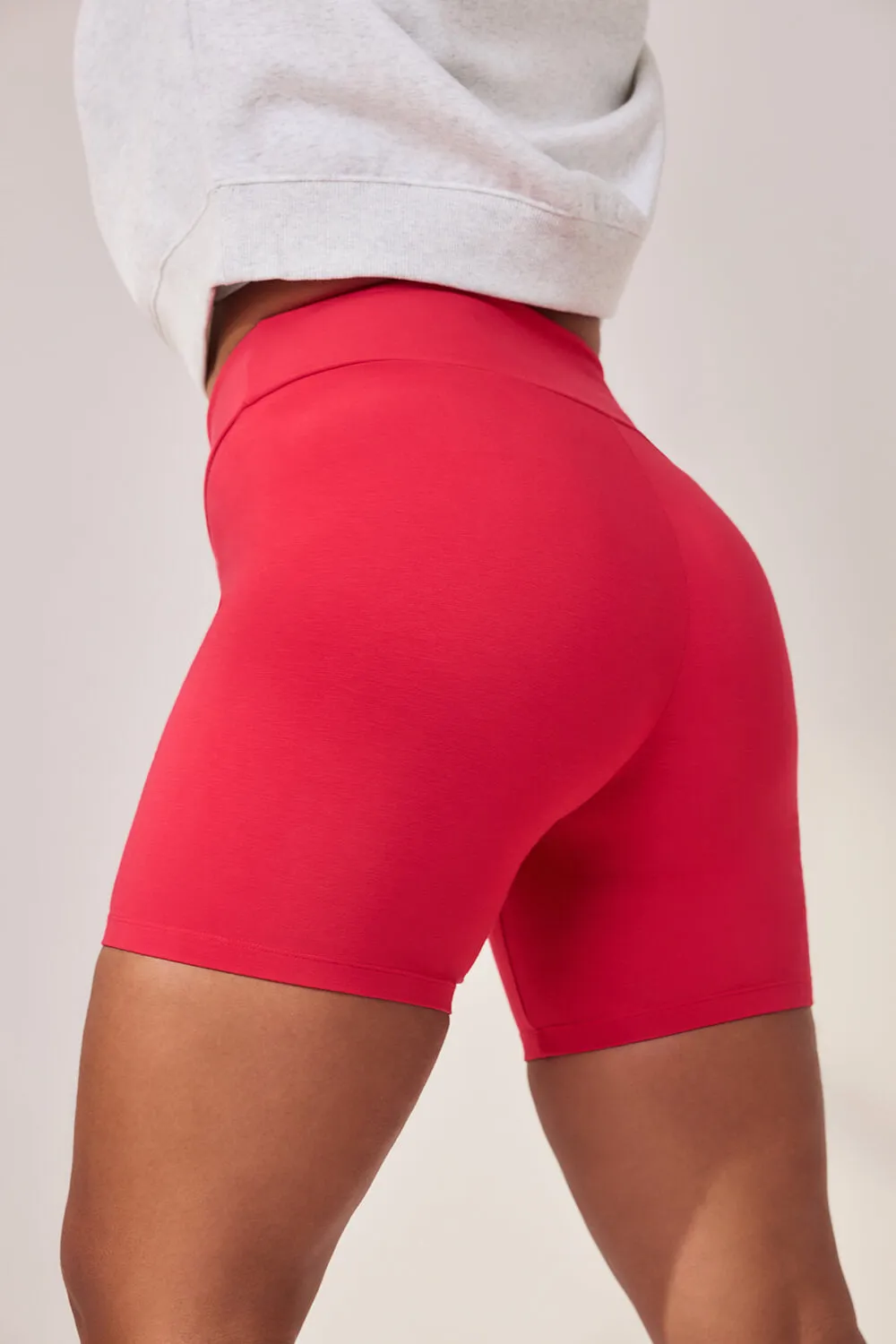 Curve Lightweight Everyday 6 Inch Cycling Shorts - Cherry Red sold by LOVALL product image thumbnail 4