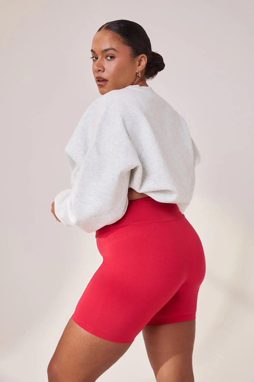 Curve Lightweight Everyday 6 Inch Cycling Shorts - Cherry Red sold by LOVALL product image thumbnail 3