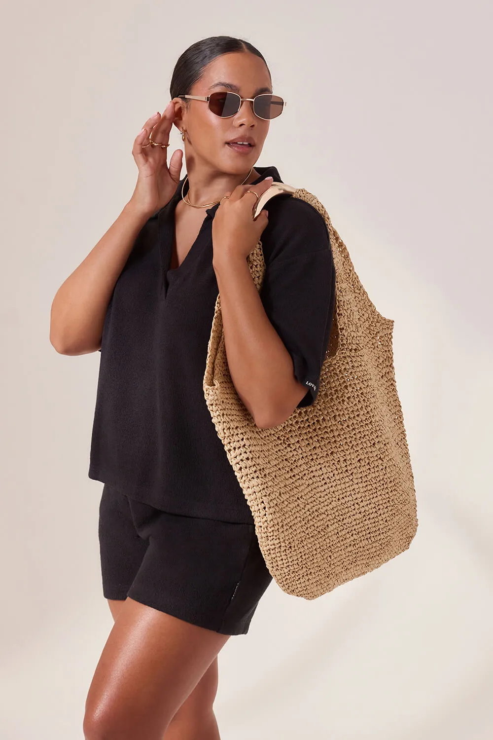 Curve Lightweight Collared Knit Set - Black sold by LOVALL product image thumbnail 2
