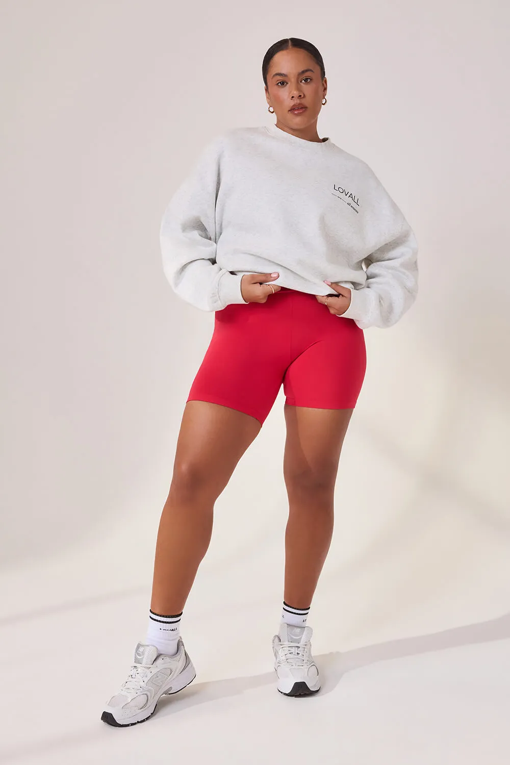 Lightweight Everyday 6 Inch Cycling Shorts - Cherry Red sold by LOVALL product image thumbnail 2