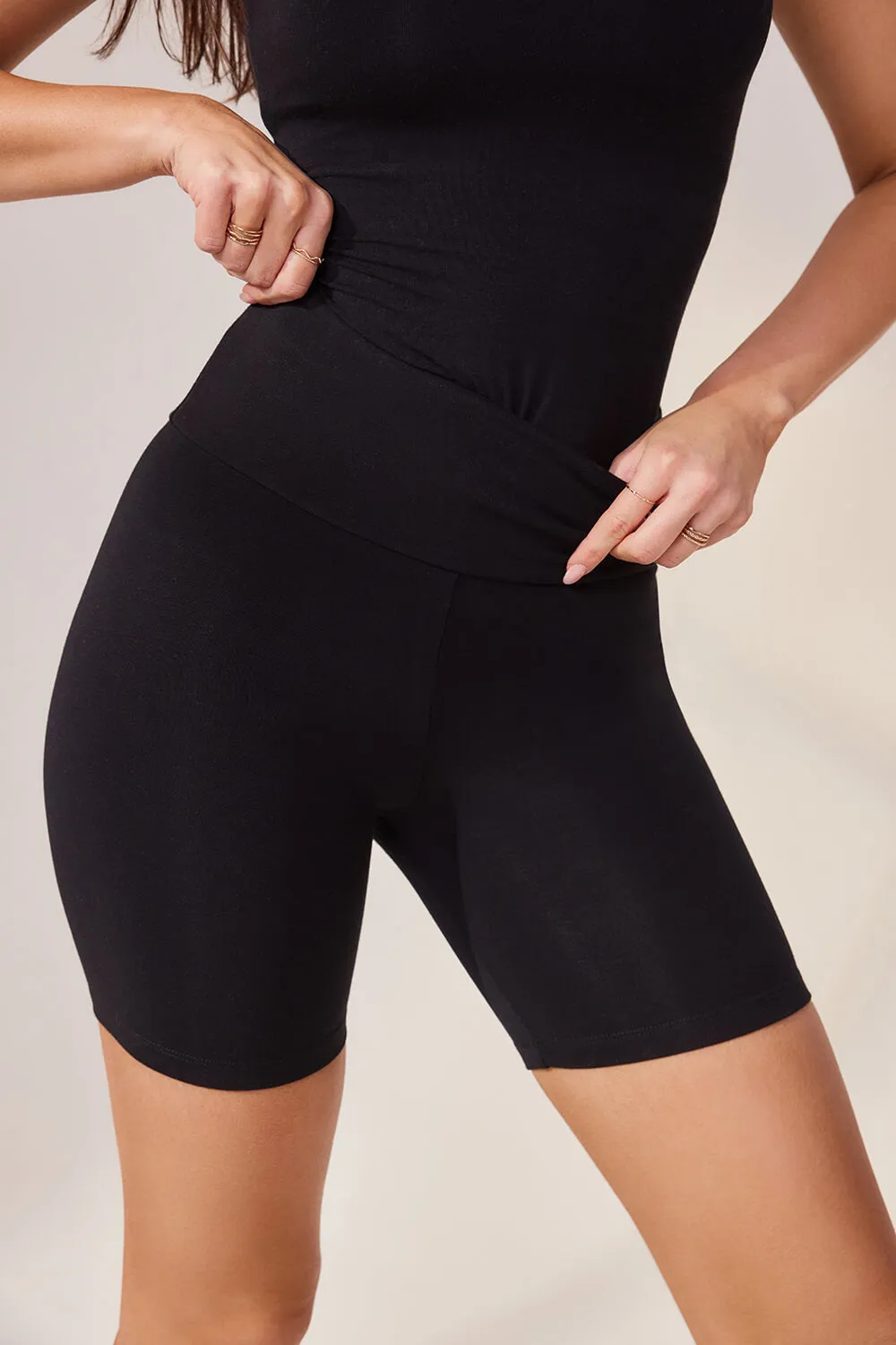 Lightweight Everyday 6 Inch Cycling Shorts - Black sold by LOVALL product image thumbnail 3