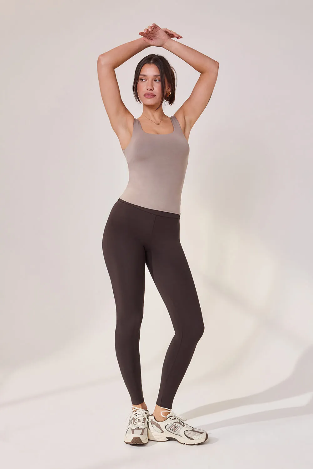 Lightweight Everyday High Waisted Leggings - Black Coffee sold by LOVALL