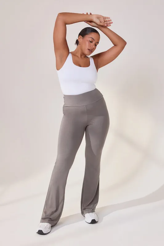 Curve Lightweight Flare Leggings - Slate Green sold by LOVALL