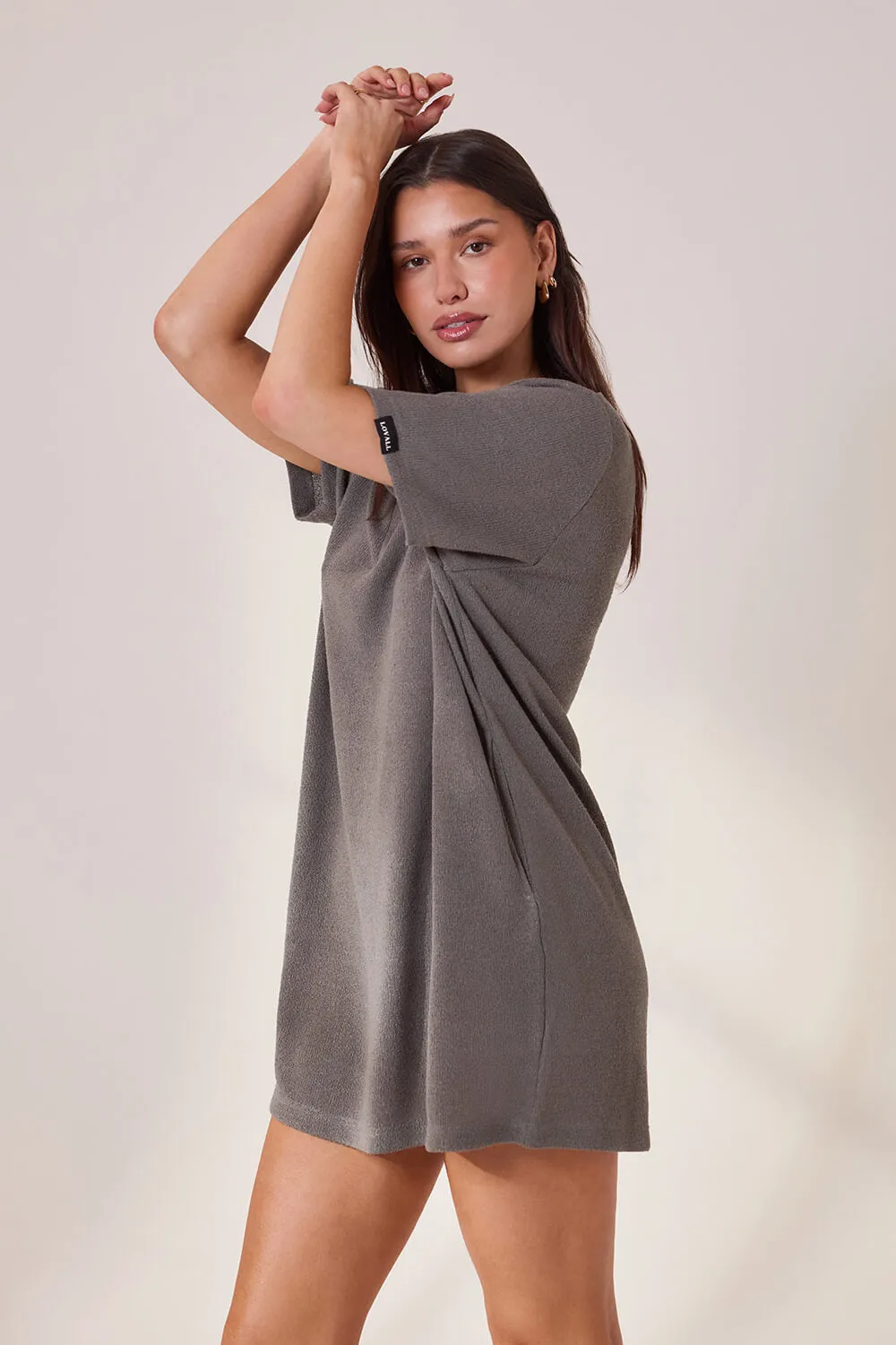 Lightweight Collared Knit Dress - Slate Green sold by LOVALL product image thumbnail 5
