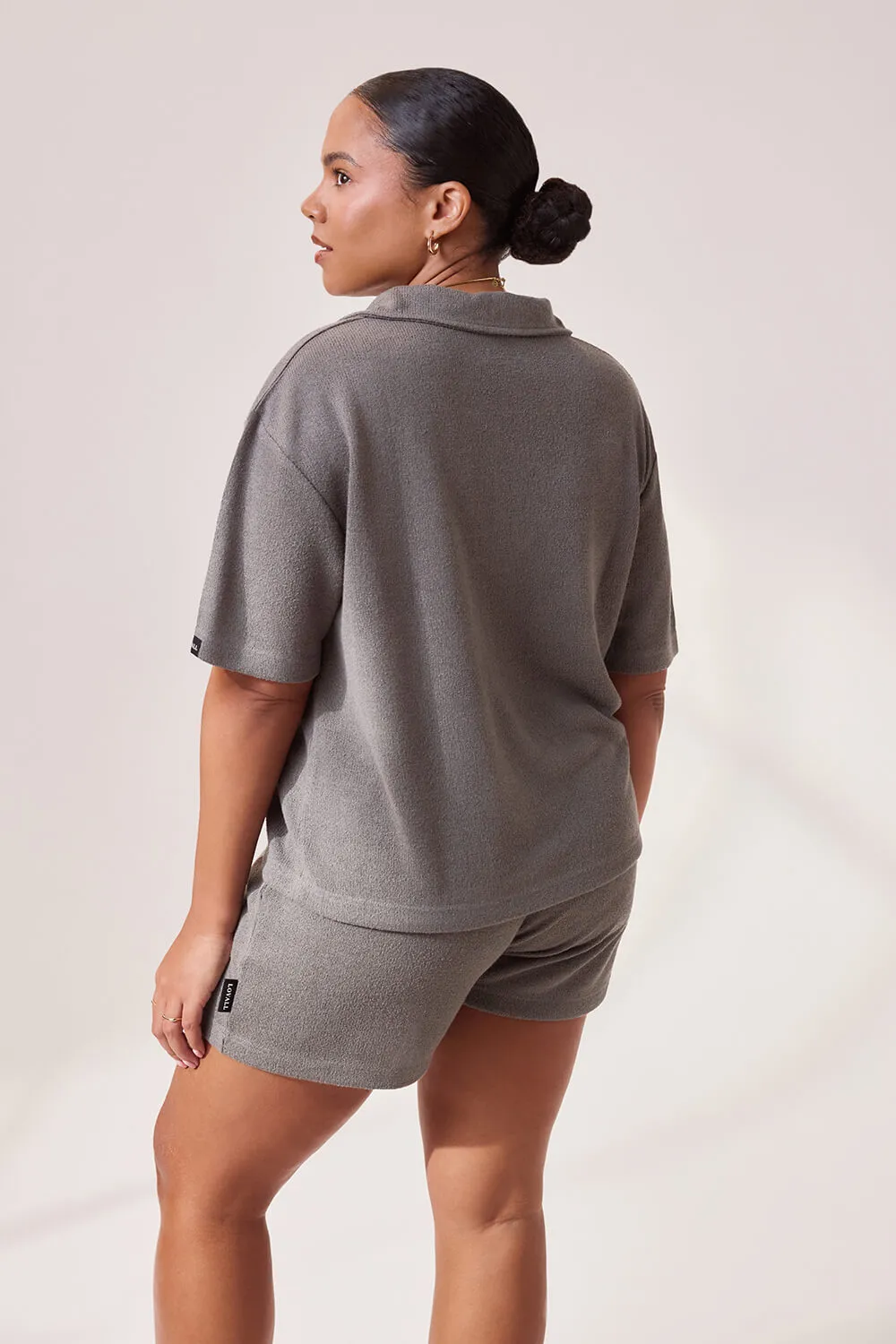 Curve Lightweight Collared Knit Set - Slate Green sold by LOVALL product image thumbnail 3