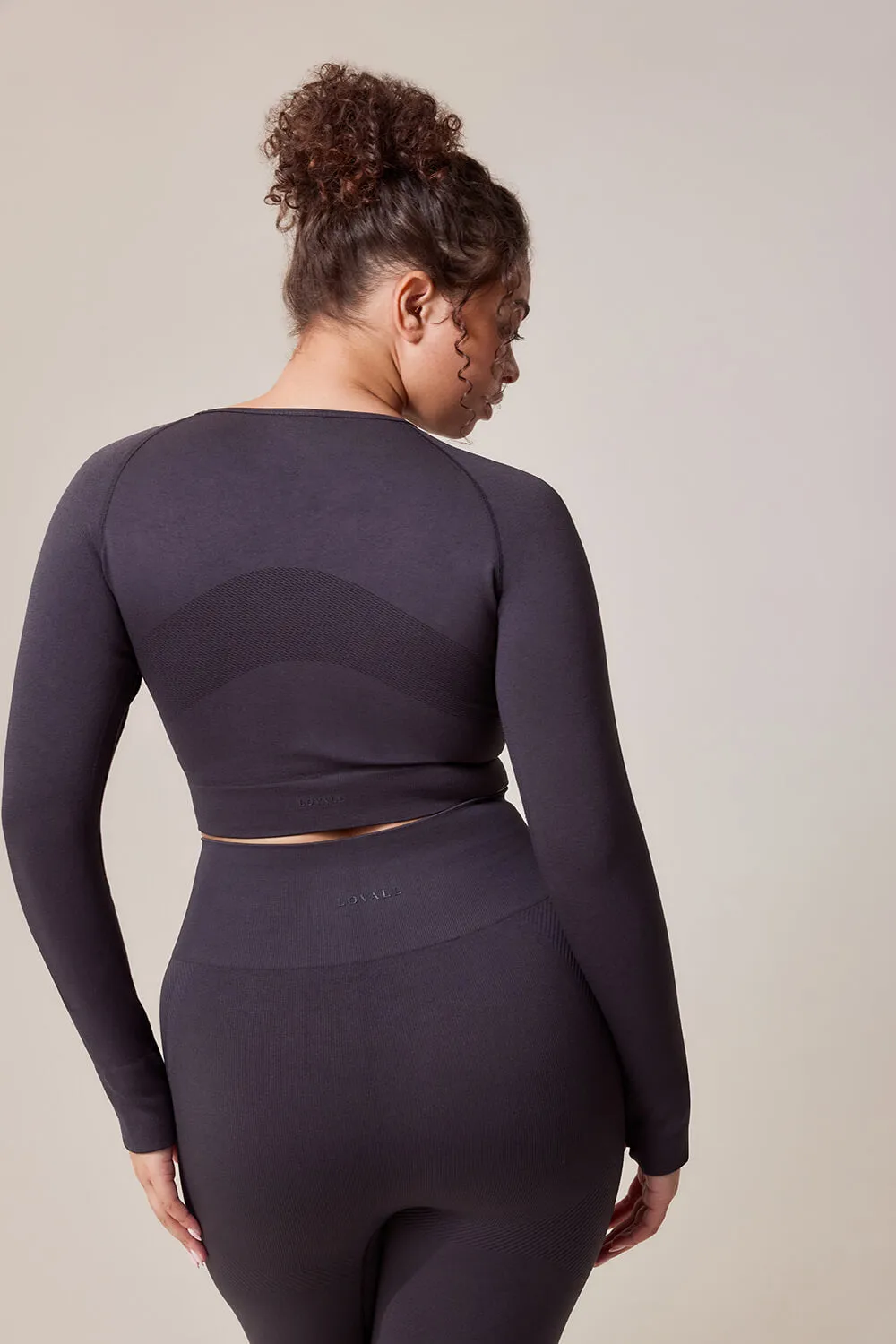 Curve Sculpt Seamless Long Sleeve Top - Shadow sold by LOVALL product image thumbnail 2