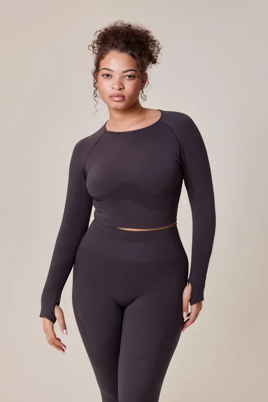 Curve Sculpt Seamless Long Sleeve Top - Shadow made by LOVALL