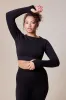 Curve Sculpt Seamless Long Sleeve Top - Black sold by LOVALL