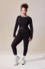 Curve Sculpt Seamless Long Sleeve Top - Black sold by LOVALL