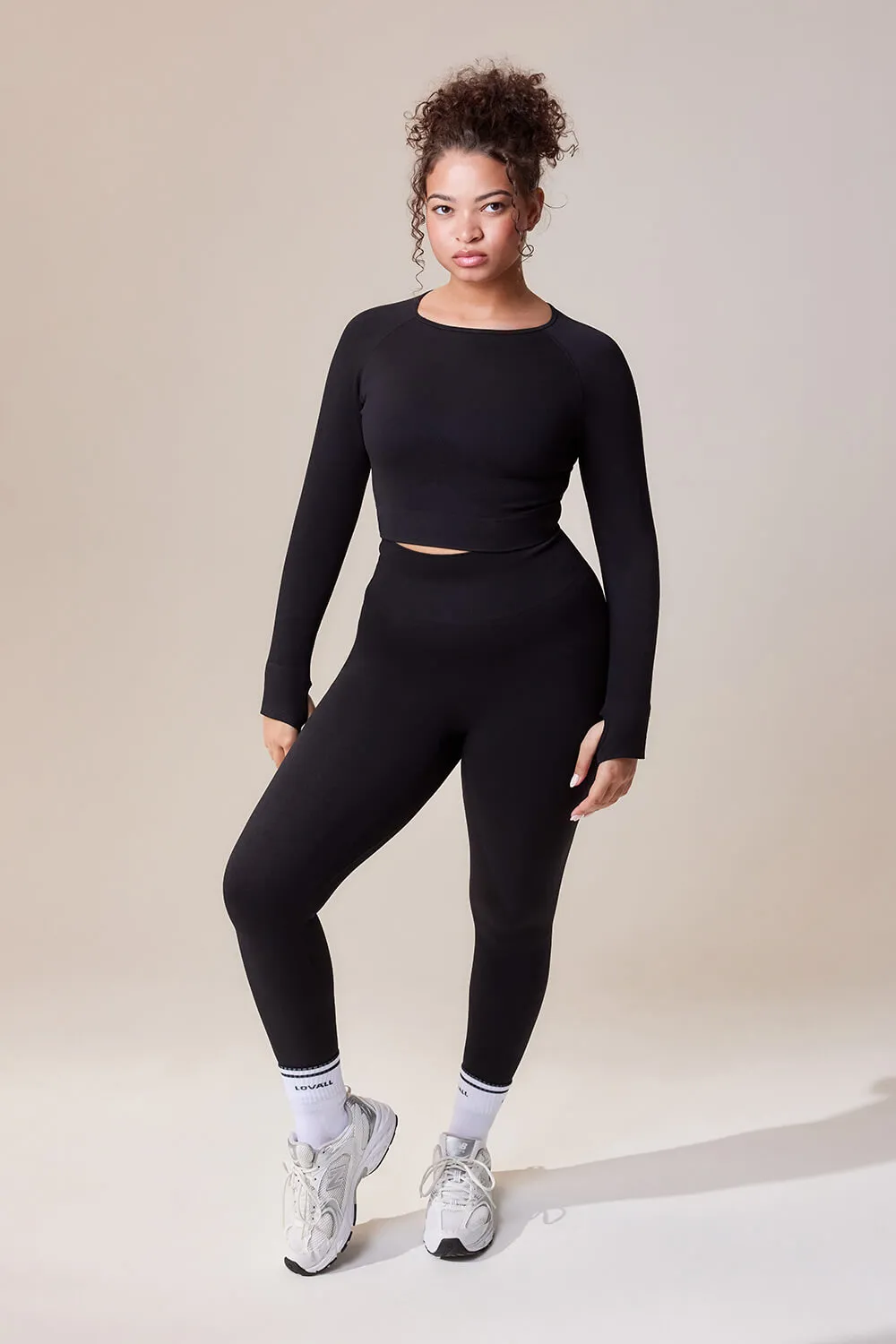 Curve Sculpt Seamless Long Sleeve Top - Black sold by LOVALL product image thumbnail 2