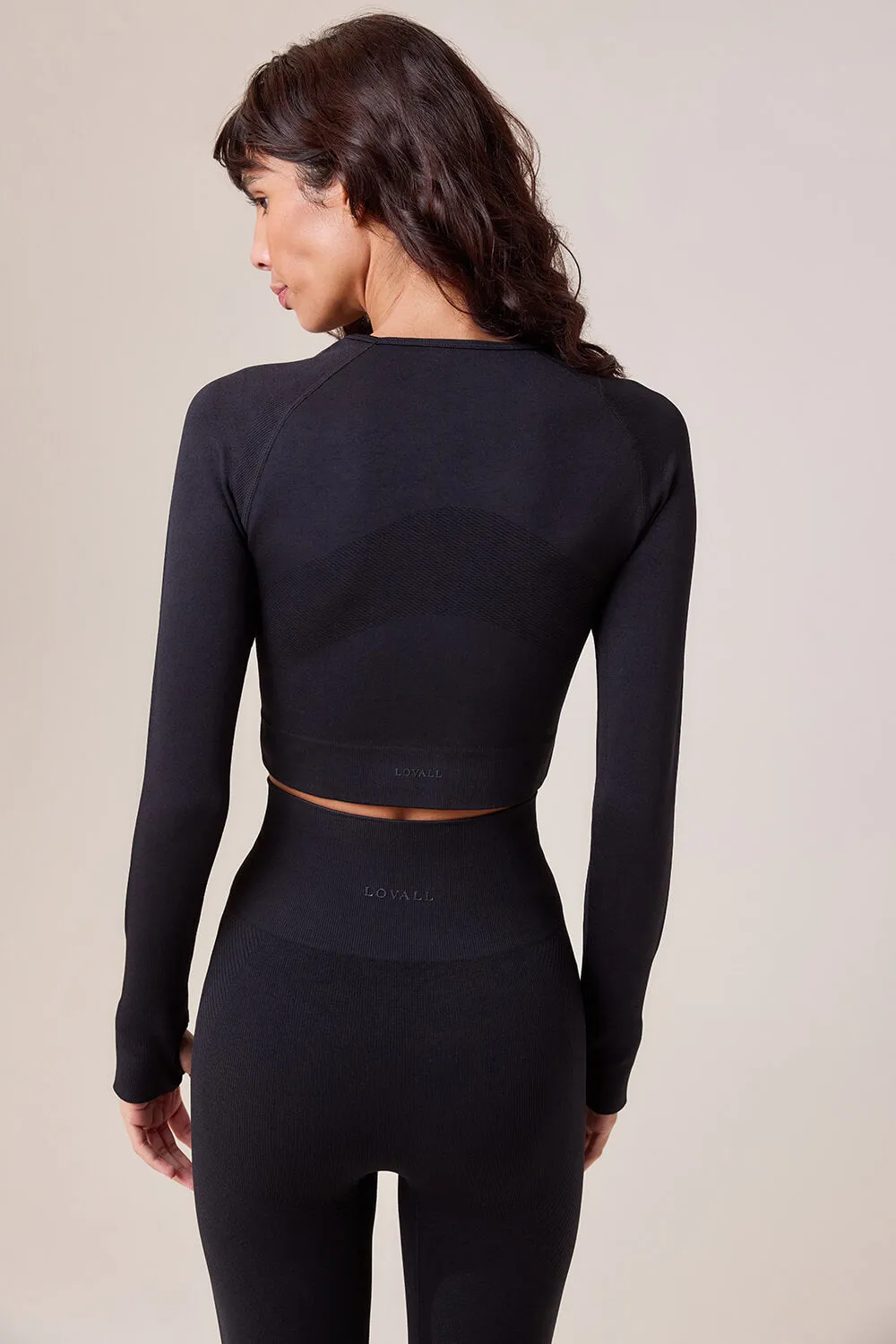 Sculpt Seamless Long Sleeve Top - Black sold by LOVALL product image thumbnail 5