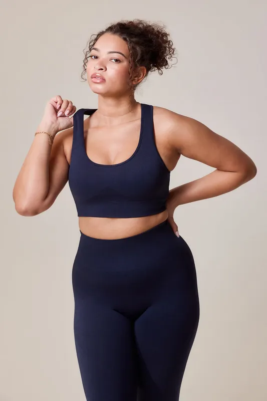 Curve Sculpt Seamless Sports Bra - Deep Navy sold by LOVALL