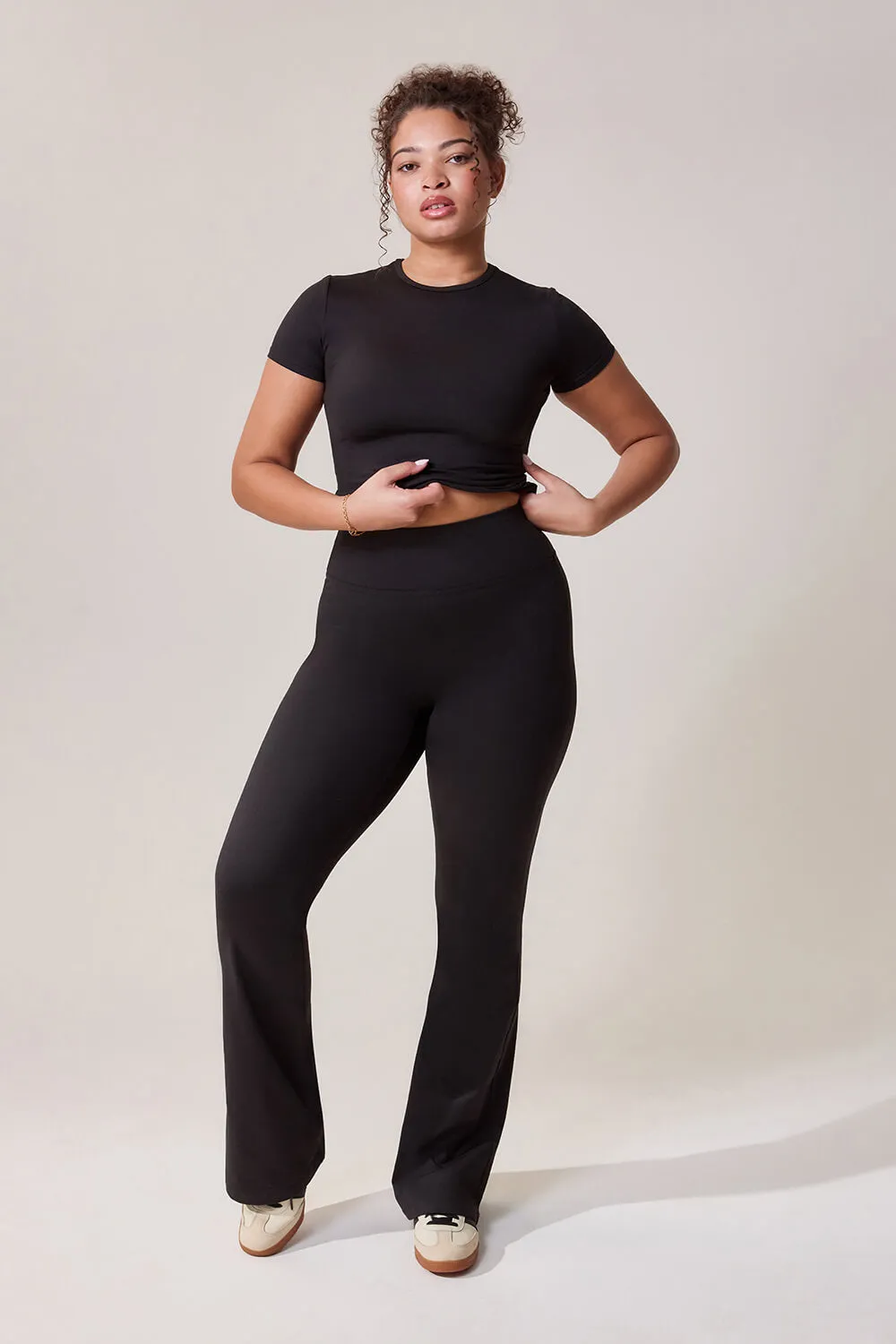 Curve Ultimate Everyday Flare Leggings - Black sold by LOVALL
