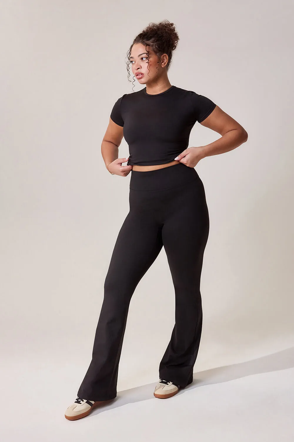 Curve Ultimate Everyday Flare Leggings - Black sold by LOVALL product image thumbnail 3