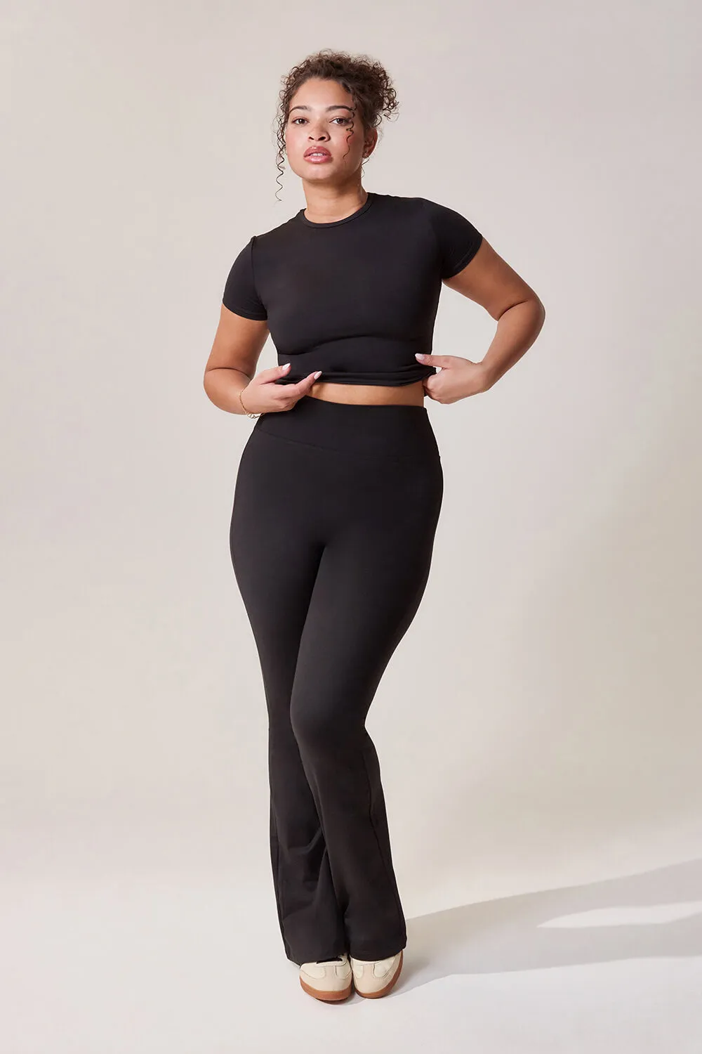 Curve Ultimate Everyday Flare Leggings - Black sold by LOVALL product image thumbnail 2