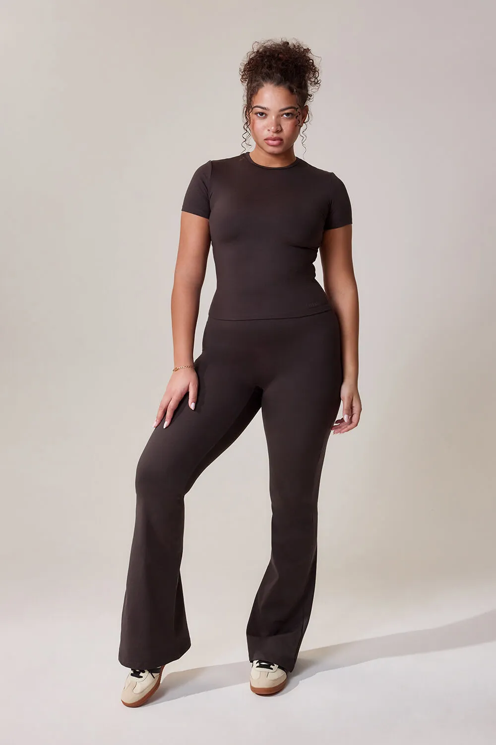 Curve Ultimate Everyday Flare Leggings - Black Coffee sold by LOVALL product image thumbnail 3