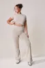 Curve Ultimate Everyday Flare Leggings - Oatmeal Beige sold by LOVALL