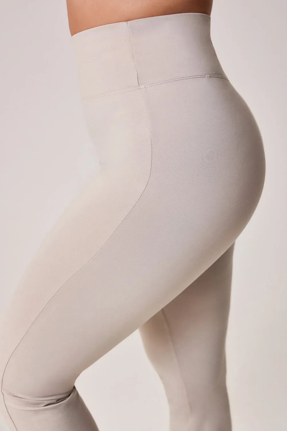 Curve Ultimate Everyday Flare Leggings - Oatmeal Beige sold by LOVALL product image thumbnail 4