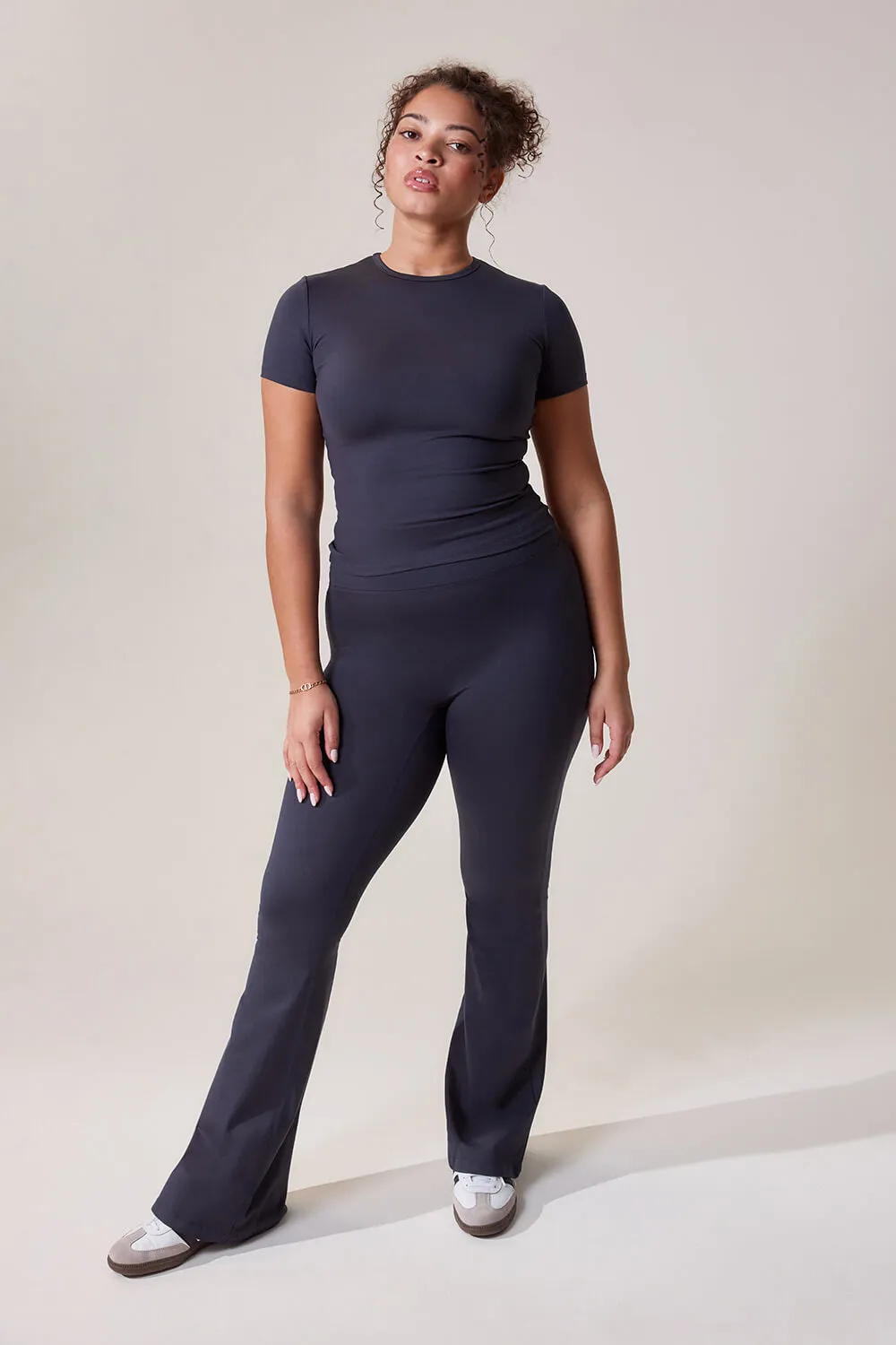 Curve Ultimate Everyday Flare Leggings - Vintage Navy sold by LOVALL product image thumbnail 2