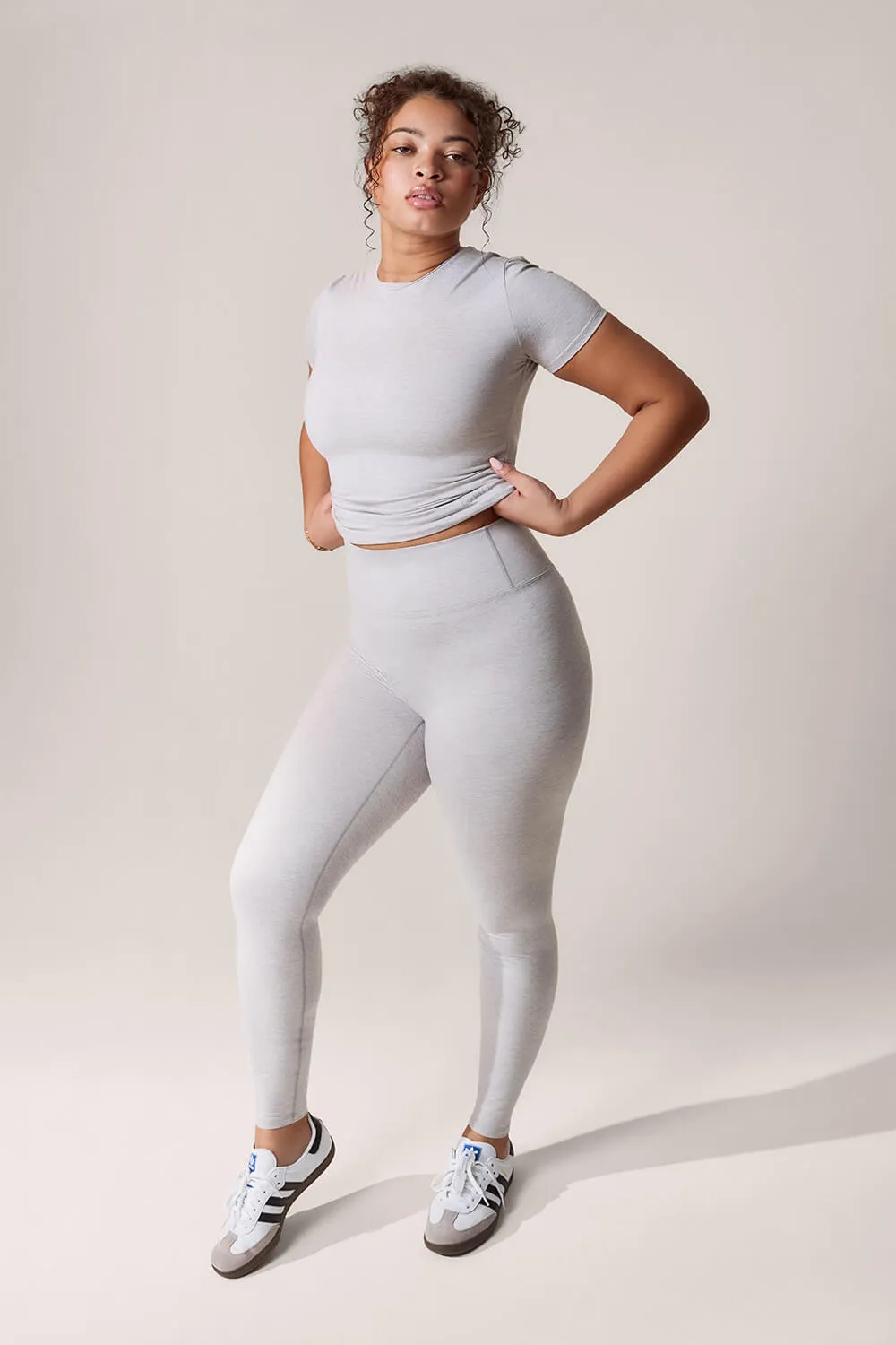 Curve Ultimate Everyday Leggings - Light Grey Marl sold by LOVALL