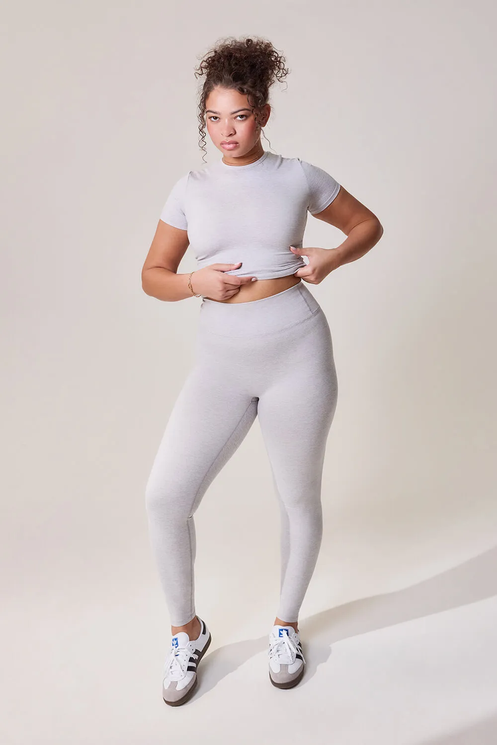 Curve Ultimate Everyday Leggings - Light Grey Marl sold by LOVALL product image thumbnail 2
