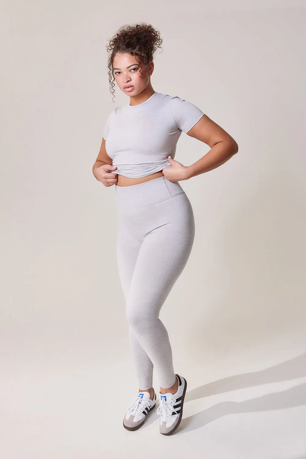 Curve Ultimate Everyday Leggings - Light Grey Marl sold by LOVALL product image thumbnail 3