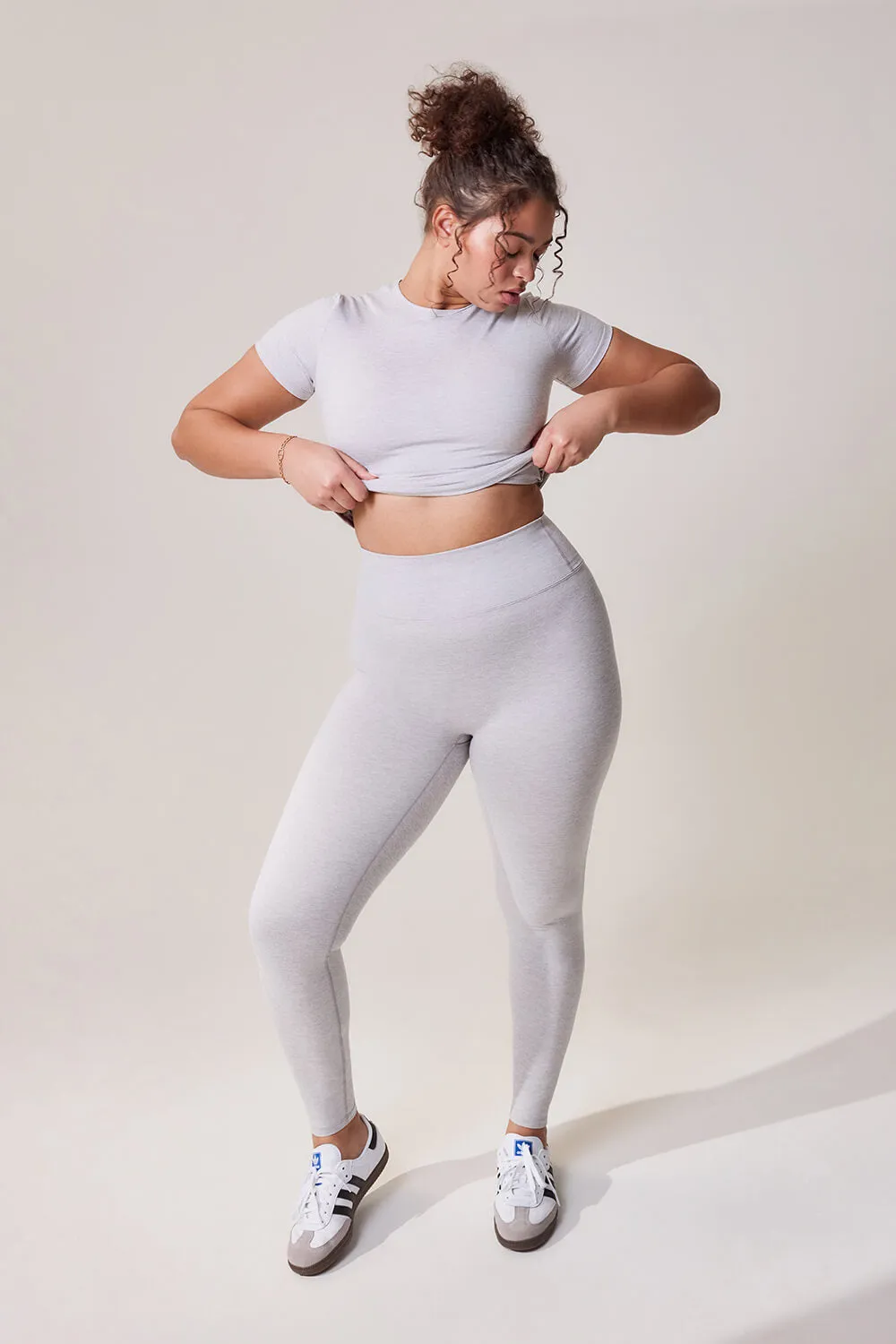 Curve Ultimate Everyday Leggings - Light Grey Marl sold by LOVALL product image thumbnail 4