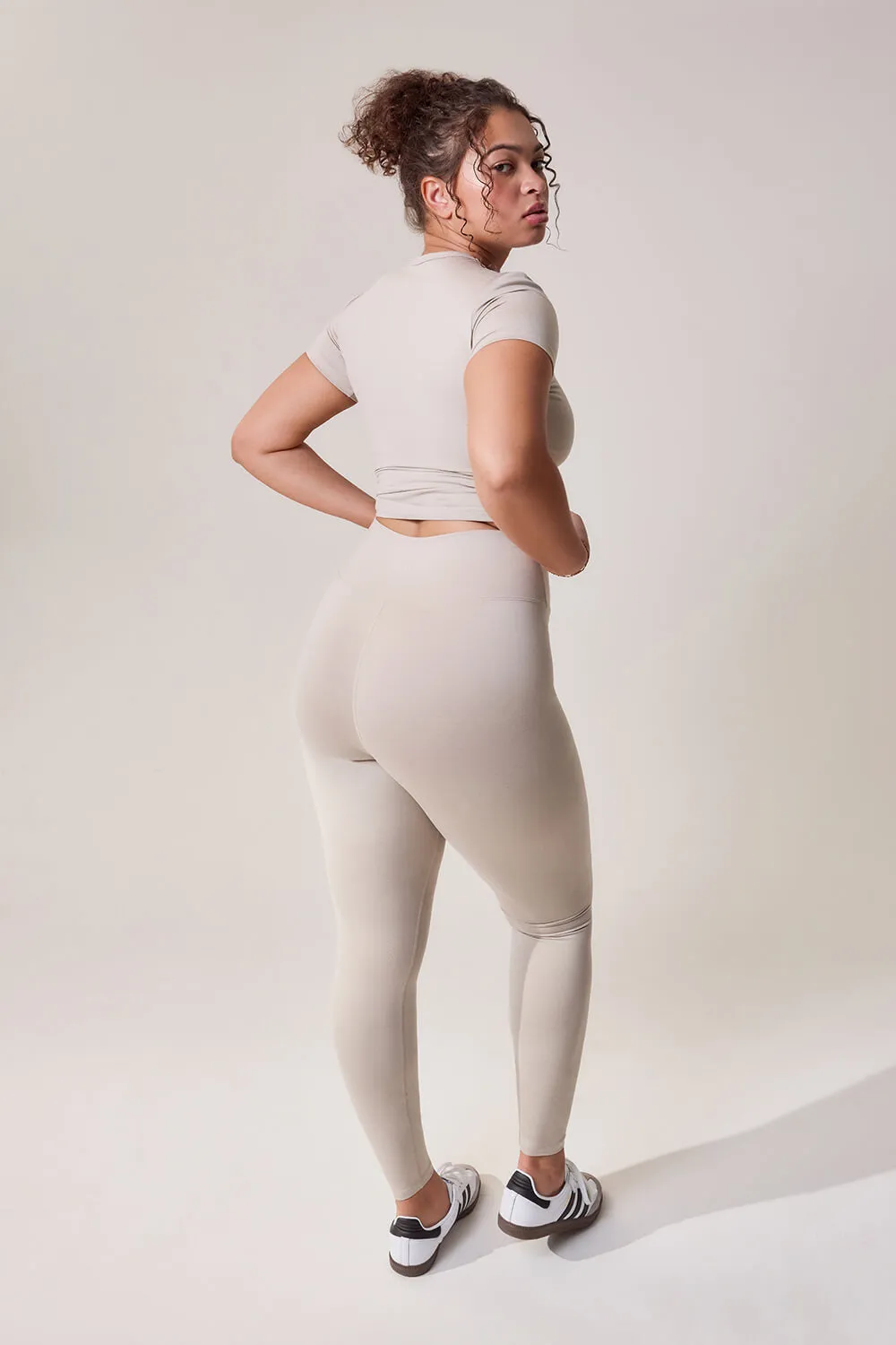 Curve Ultimate Everyday Leggings - Oatmeal Beige sold by LOVALL product image thumbnail 5