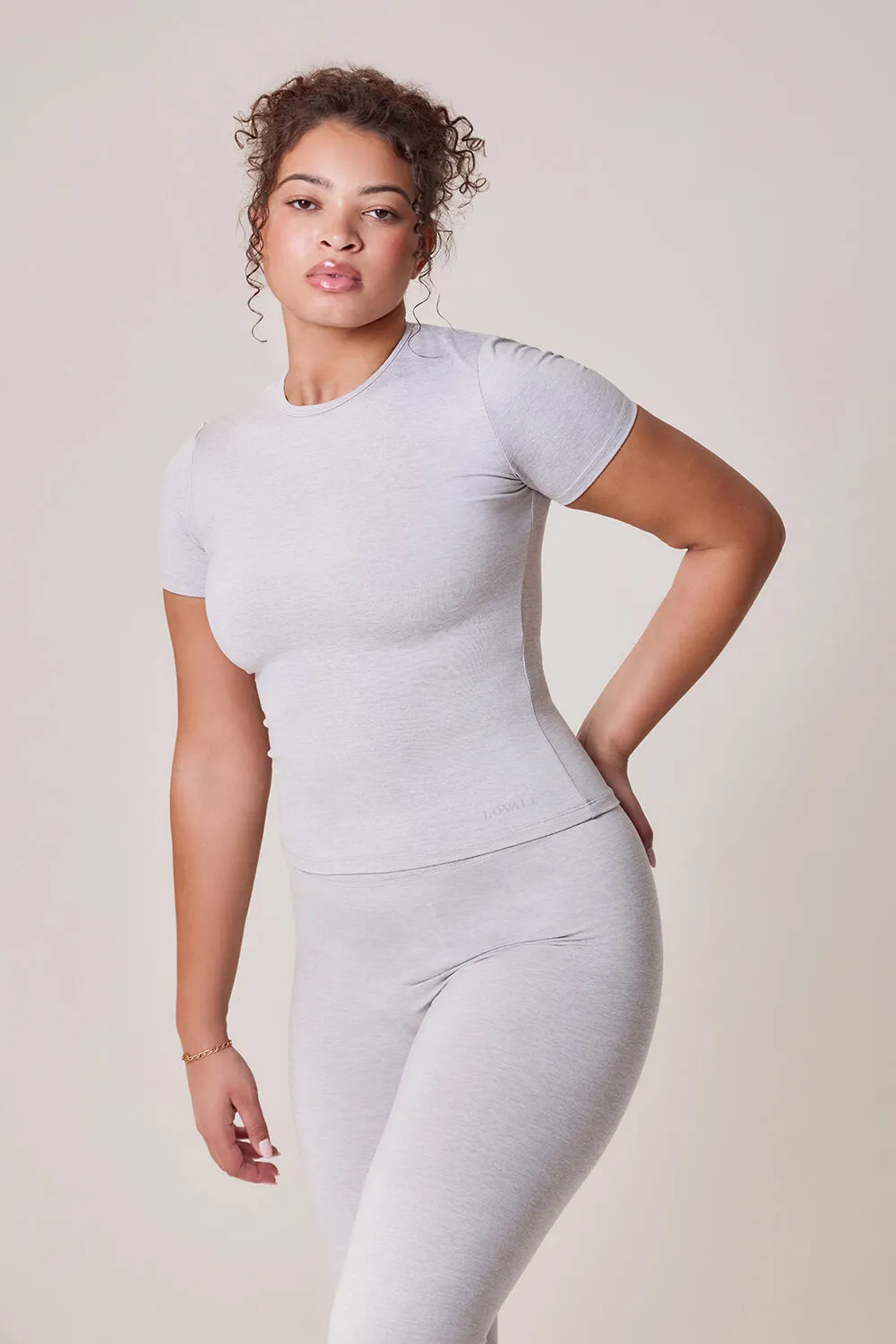 Curve Ultimate Everyday T-shirt - Light Grey Marl sold by LOVALL