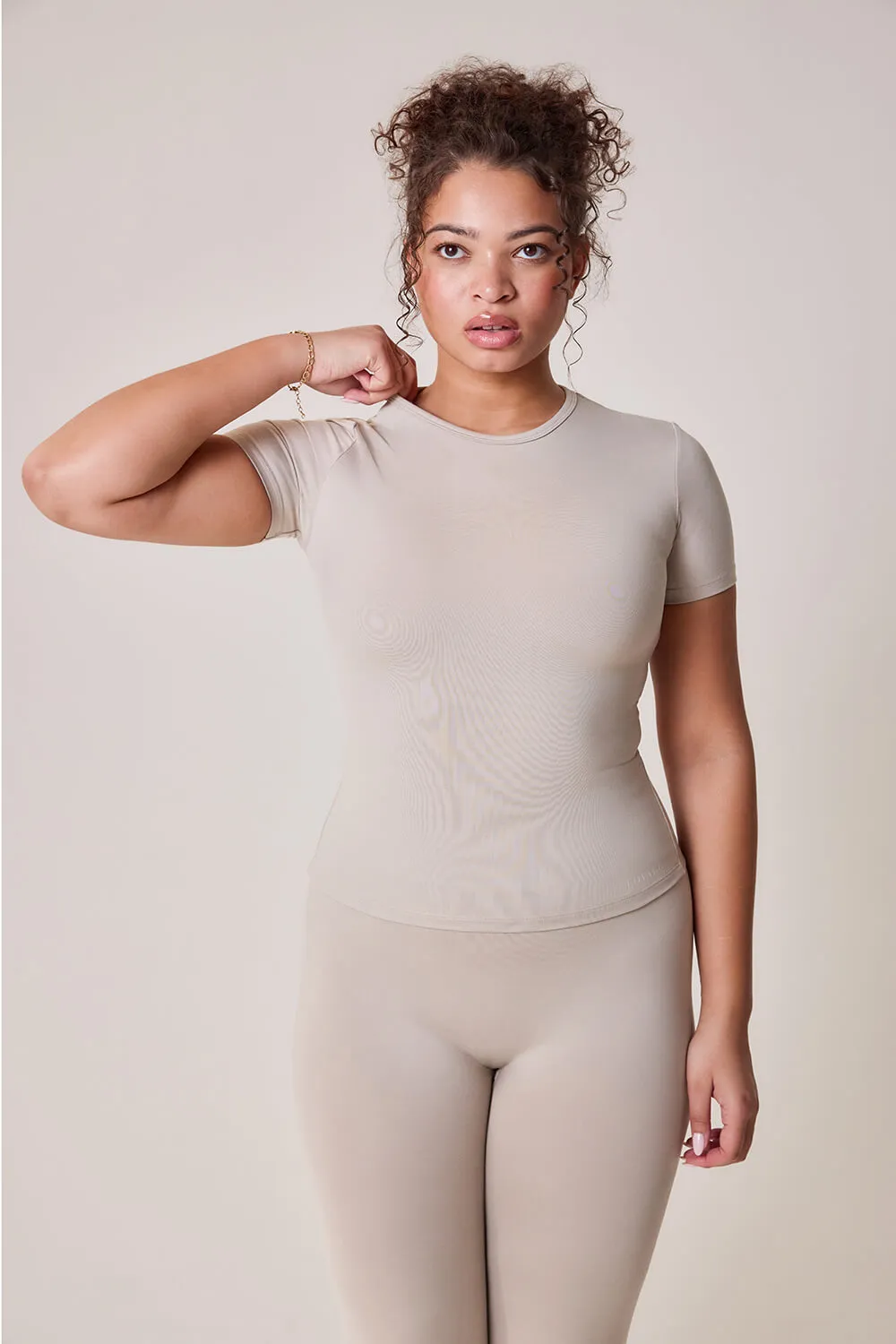 Curve Ultimate Everyday T-shirt - Oatmeal Beige sold by LOVALL