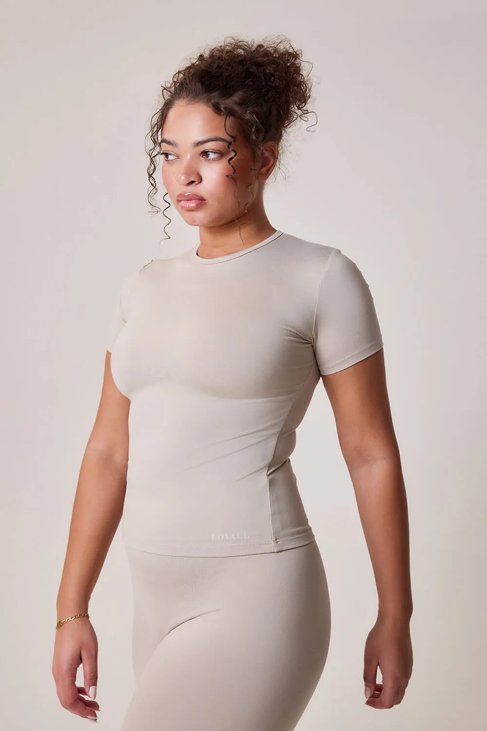 Curve Ultimate Everyday T-shirt - Oatmeal Beige sold by LOVALL product image thumbnail 5