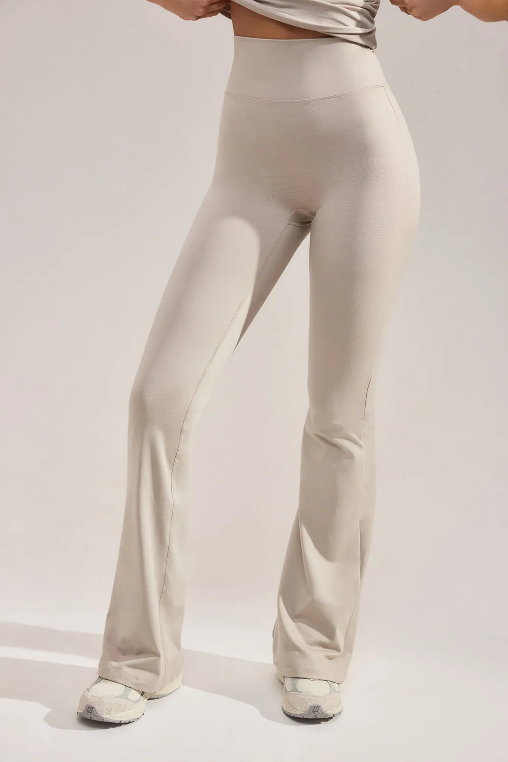 Ultimate Everyday Flare Leggings - Oatmeal Beige sold by LOVALL product image thumbnail 4