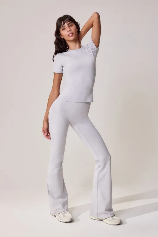 Ultimate Everyday Flare Leggings - Light Grey Marl sold by LOVALL