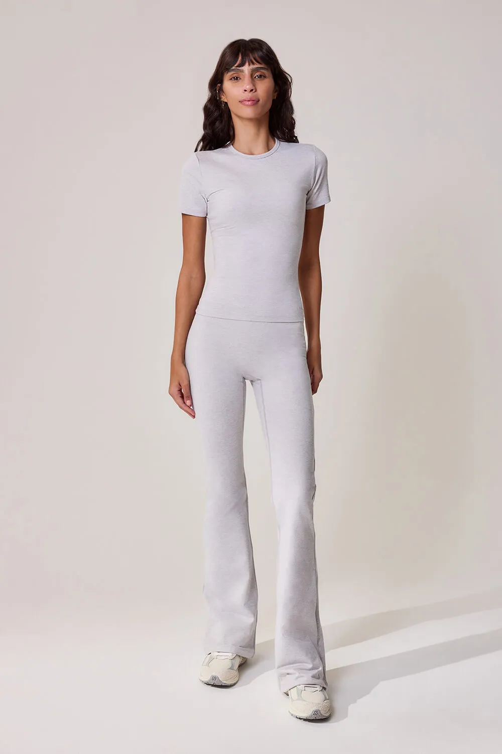 Ultimate Everyday Flare Leggings - Light Grey Marl sold by LOVALL product image thumbnail 3