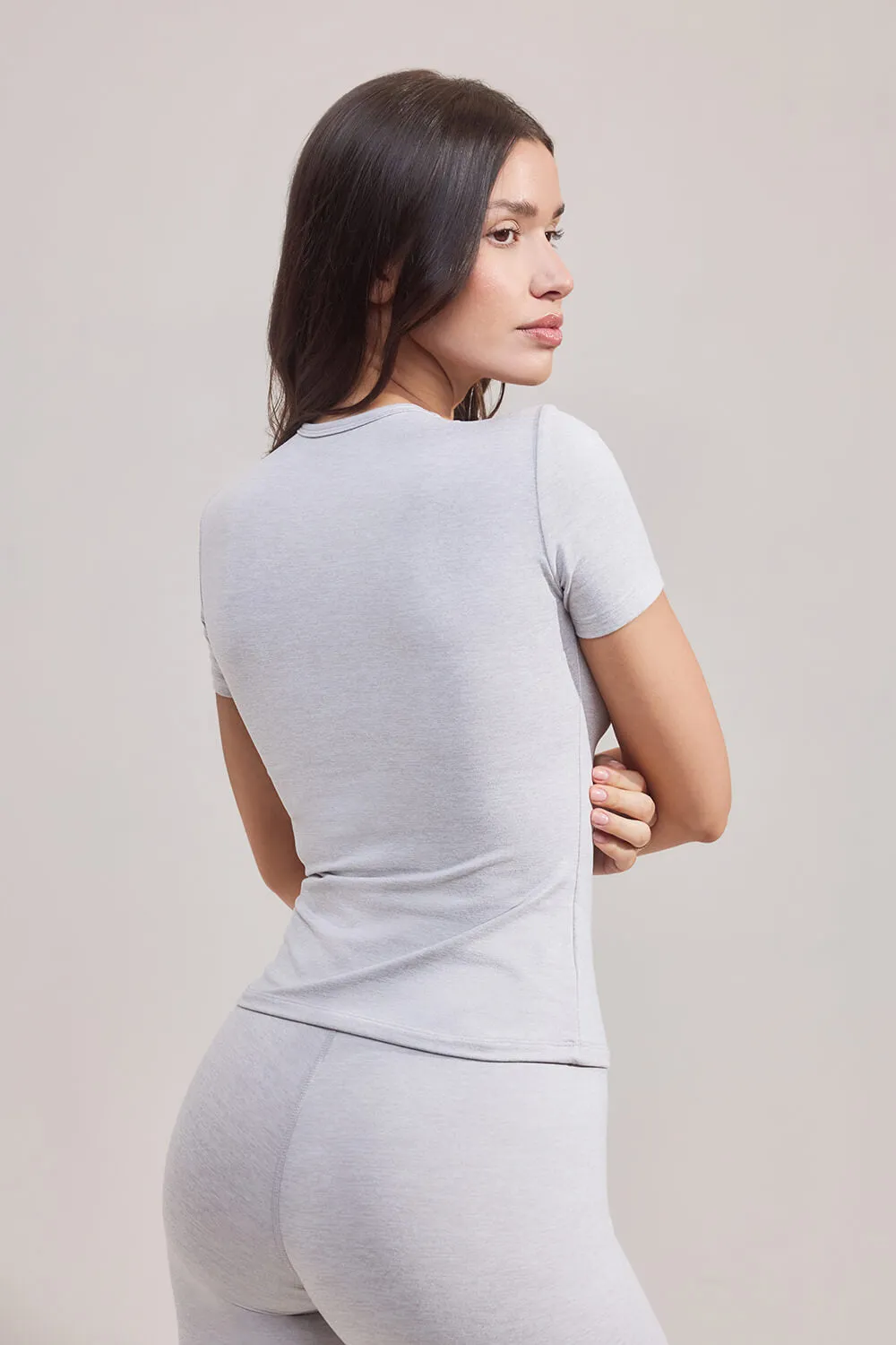 Ultimate Everyday T-shirt - Light Grey Marl sold by LOVALL product image thumbnail 4