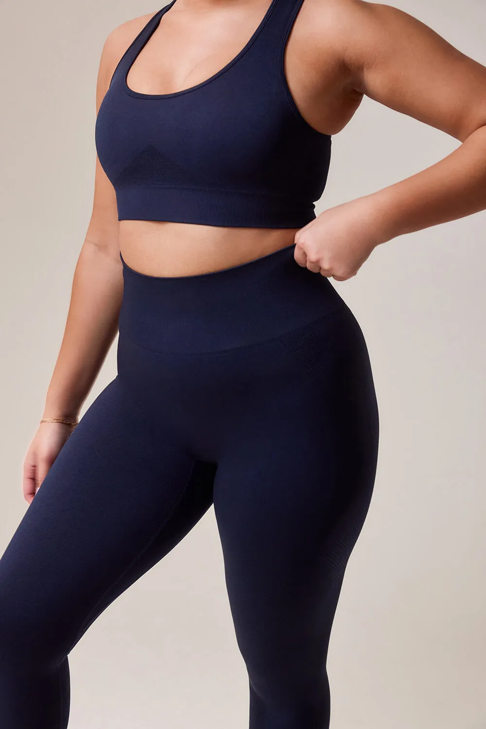 Curve Sculpt Seamless Leggings - Deep Navy sold by LOVALL product image thumbnail 5