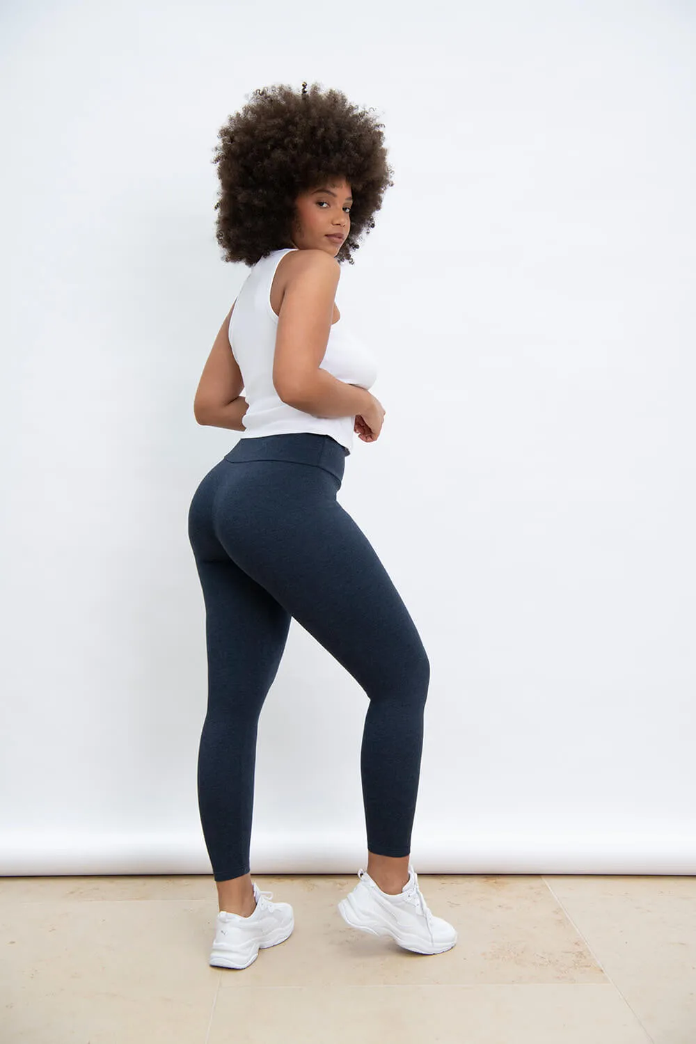 Everyday High Waisted Leggings - Infinity Blue Marl sold by LOVALL product image thumbnail 2