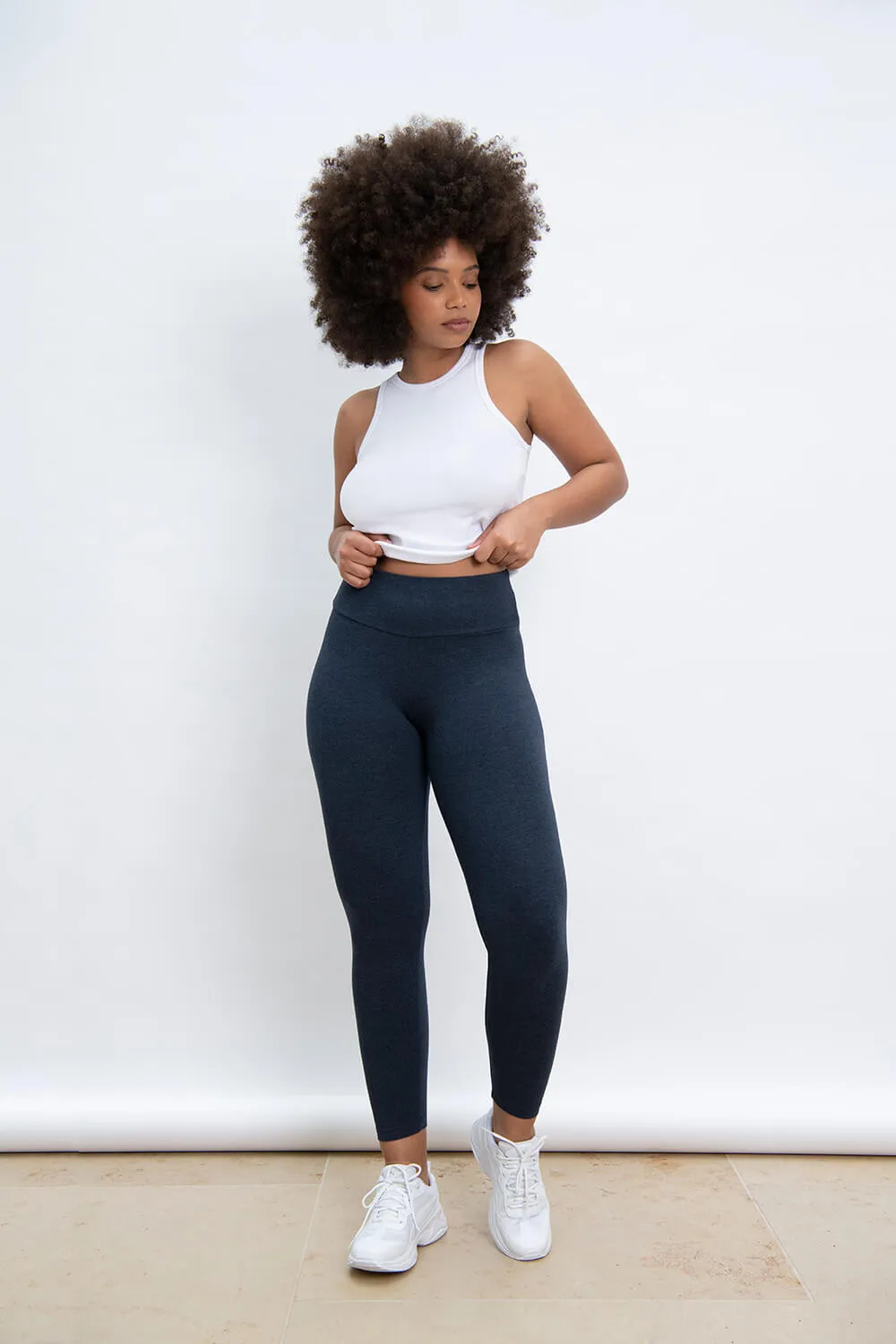 Everyday High Waisted Leggings - Infinity Blue Marl sold by LOVALL