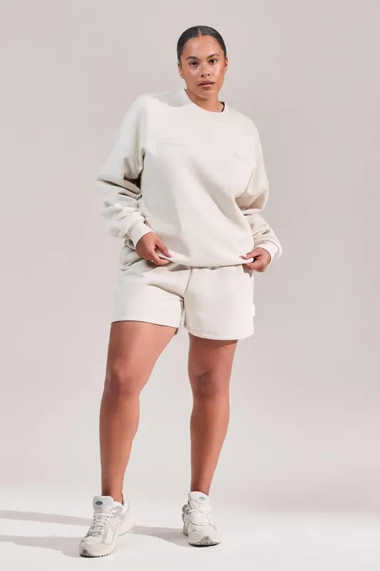 Curve Organic Sweat Shorts - Ecru sold by LOVALL