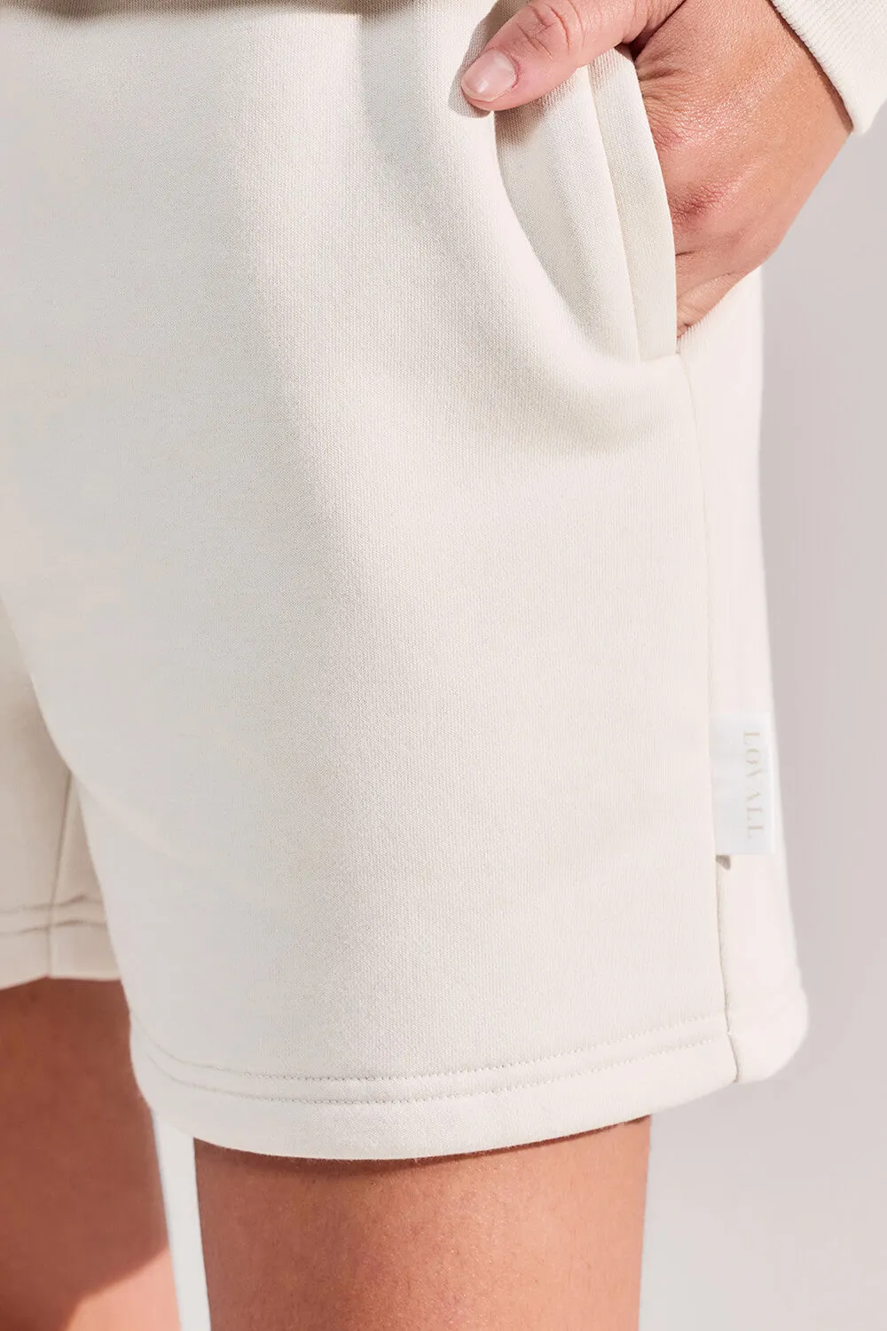 Organic Sweat Shorts - Ecru sold by LOVALL product image thumbnail 4