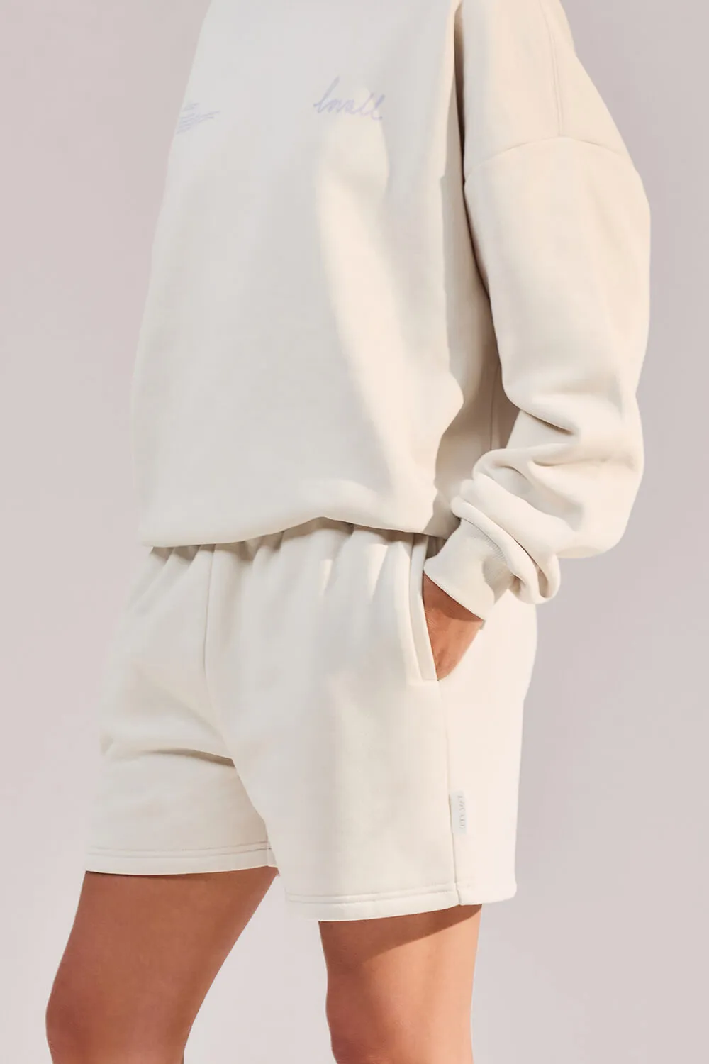 Organic Sweat Shorts - Ecru sold by LOVALL product image thumbnail 3