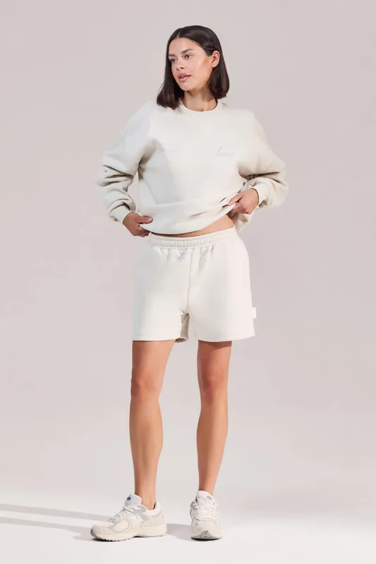 Organic Sweat Shorts - Ecru sold by LOVALL