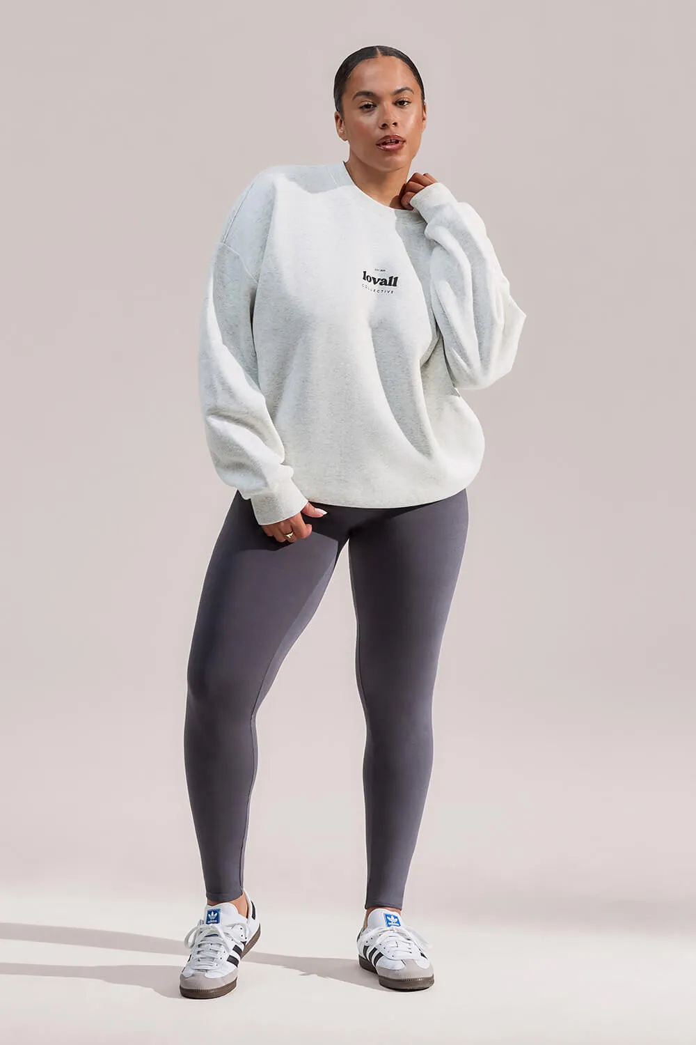 Curve Organic Oversized Sweatshirt Collective - Light Grey Marl sold by LOVALL product image thumbnail 3