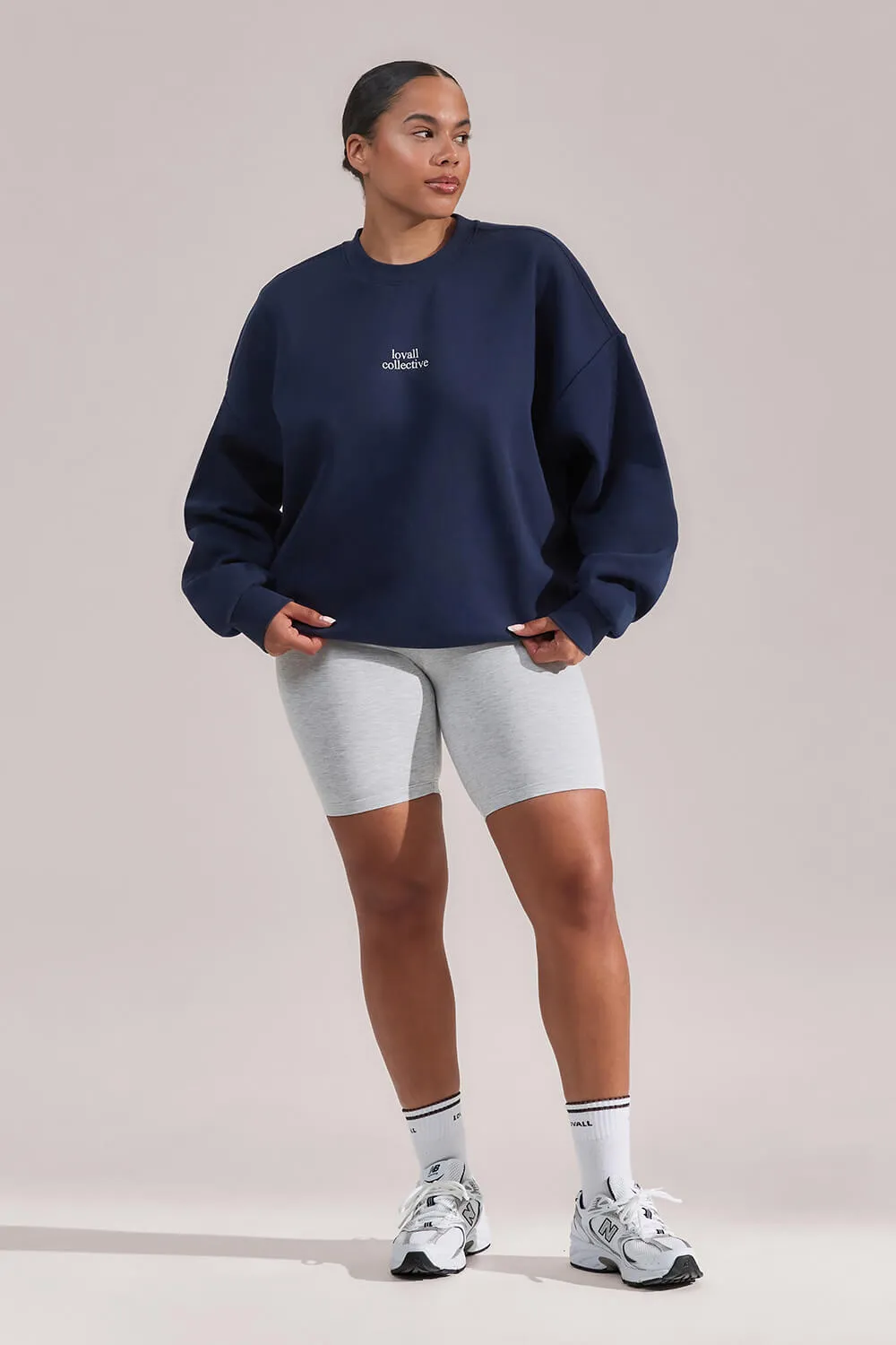 Curve Organic Oversized Sweatshirt The Lovall Collective - Navy sold by LOVALL product image thumbnail 2