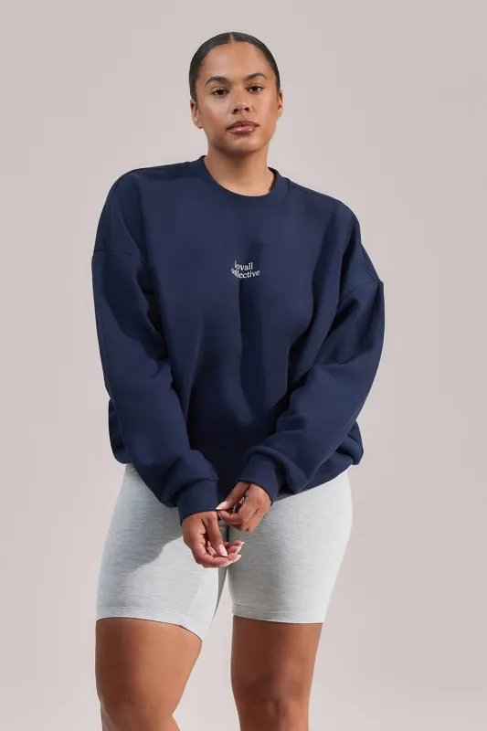 Curve Organic Oversized Sweatshirt The Lovall Collective - Navy sold by LOVALL