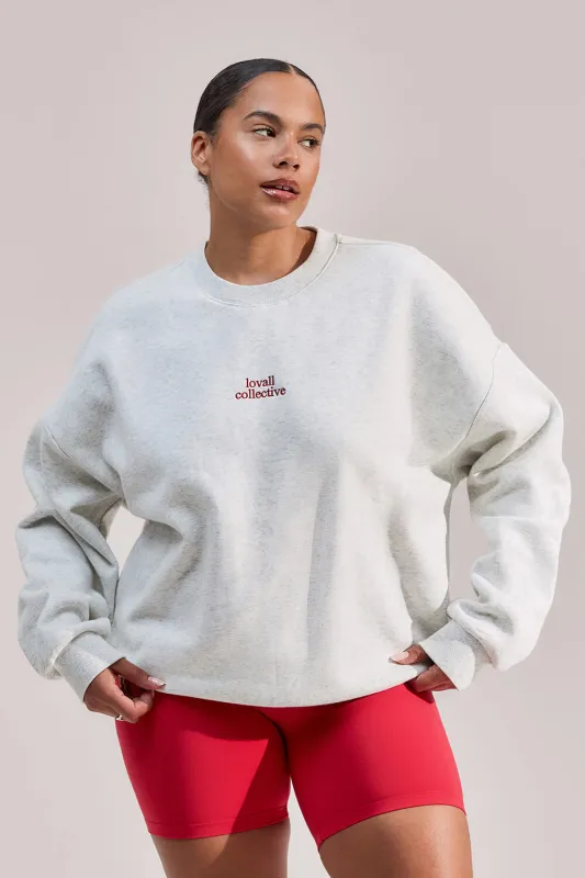 CurveOrganic Oversized Sweatshirt The Lovall Collective - Light Grey Marl sold by LOVALL