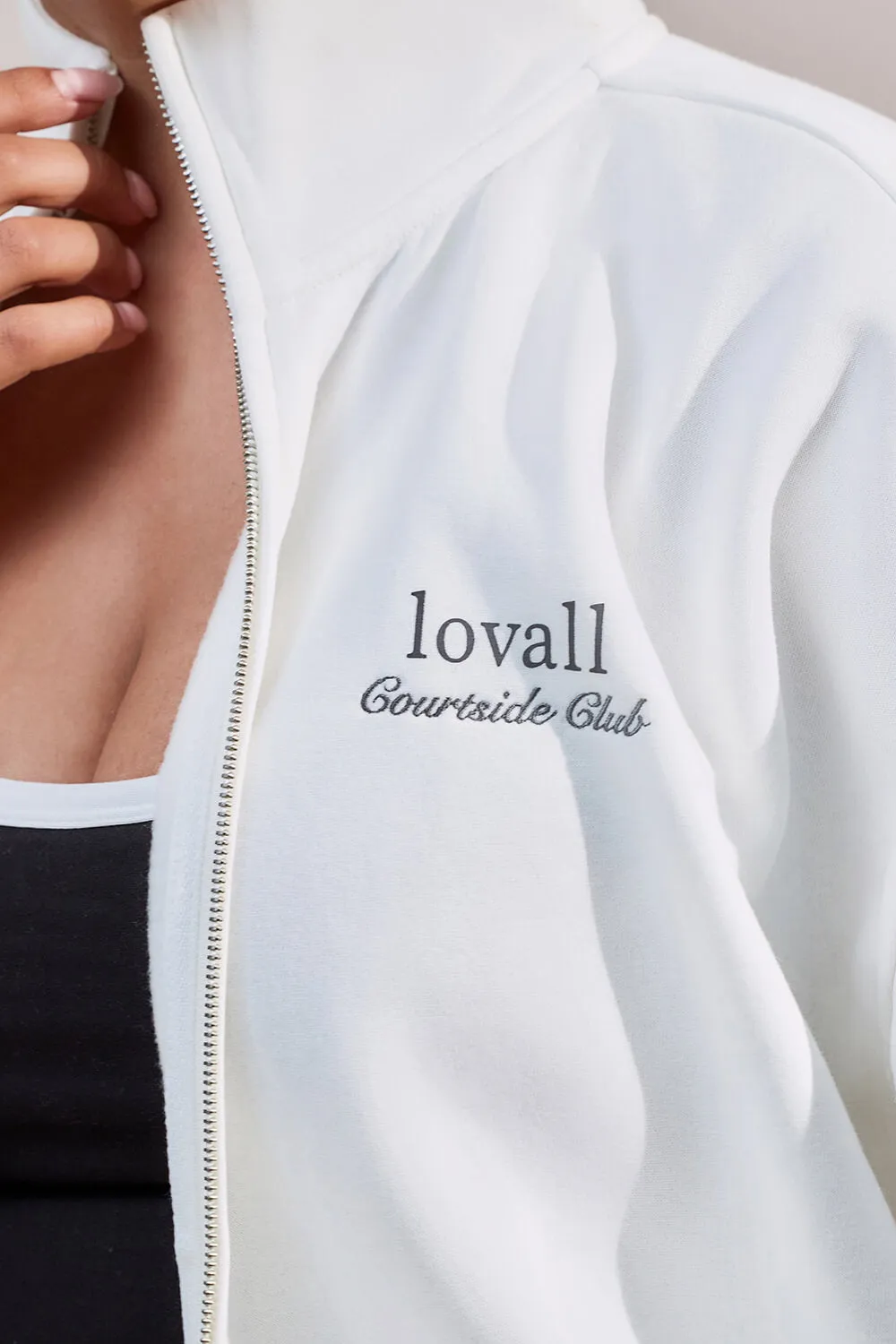 Curve Organic Funnel Neck Zip Through - Off White sold by LOVALL product image thumbnail 5
