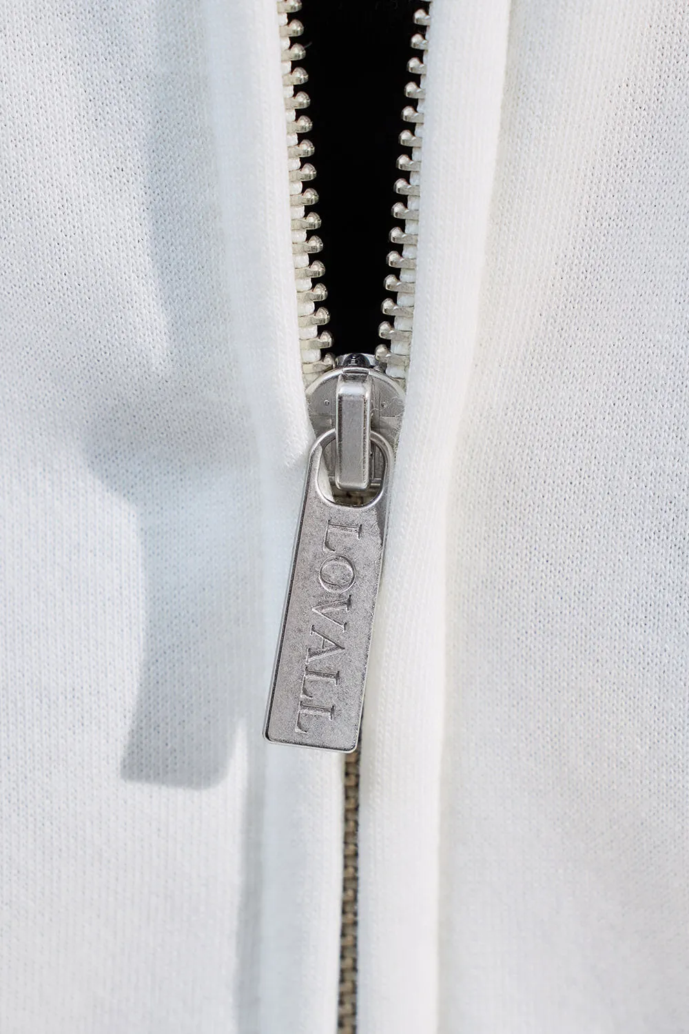 Curve Organic Funnel Neck Zip Through - Off White sold by LOVALL product image thumbnail 4