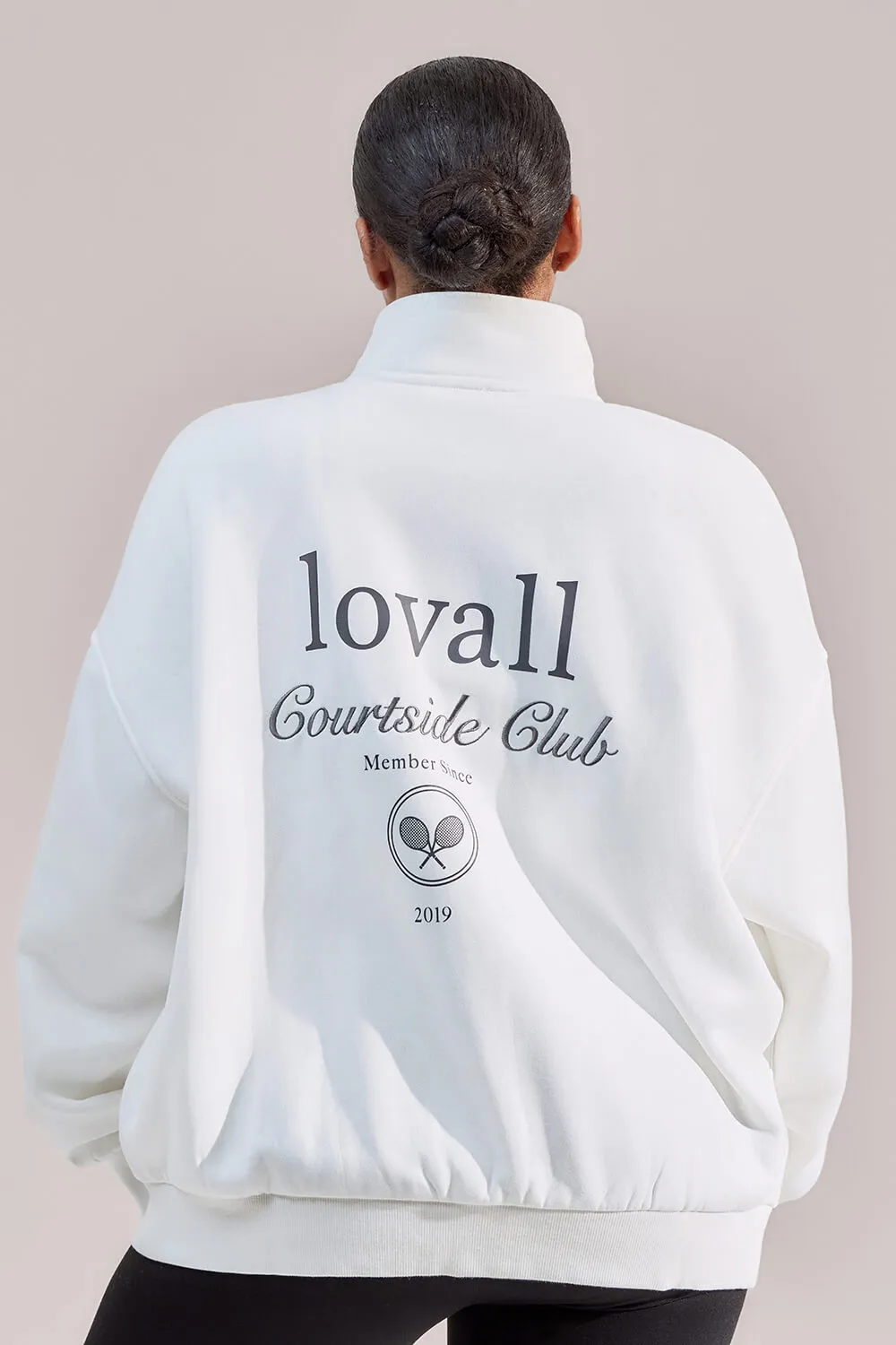 Curve Organic Funnel Neck Zip Through - Off White sold by LOVALL product image thumbnail 3