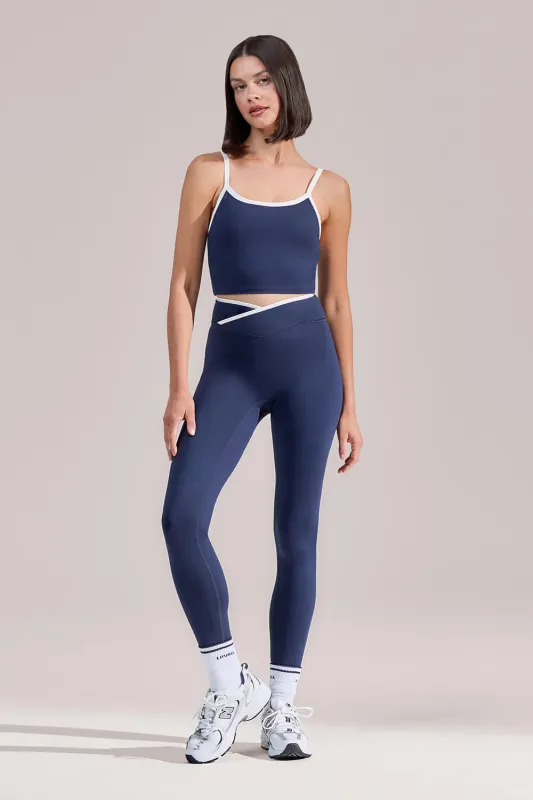 Ultimate Everyday Wrap Waist Leggings - Navy sold by LOVALL